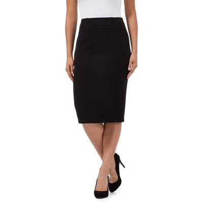 The Collection Black ponte checked skirt
